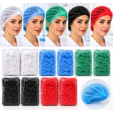 OEM Saç Bonesi 5 Renk Karışık – 10 paket - 2000 Adet - Çift Lastikli 52 cm Büyük Boy
