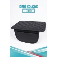 Citroen Zx Uyumlu Cepli Deri Kolçak Minderi Koruyucu Örtü Siyah Deri Siyah Dikiş
