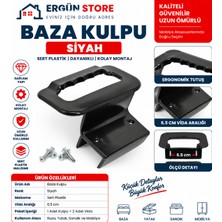 Ergün Store Plastik Baza Kulpu Yatak Kaldırma Tutma Kulp Kolu Tutacağı Kulpu Siyah 1 Adet 40 mm