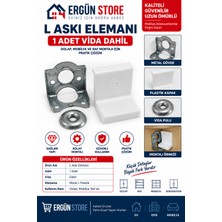 Ergün Store Mobilya Eşya Dolap Askı Elemanı Montaj Bağlantı Sabitleme Sabitleyici Demiri Beyaz 1 Adet