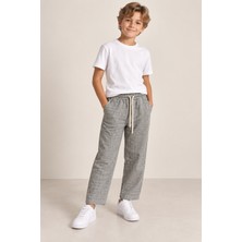Ugly Duck  Erkek Çocuk Gri Ekose Keten Pantolon - Gri 06-16 Yaş