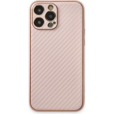 Mey Ithalat®  iPhone 13 Pro Max Kılıf Coco Karbon Silikon - Pembe
