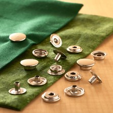 YF Store 12,5 mm Metal Çıtçıt 100 Takım Mini 61 Sistem Nikel