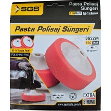 Sgs Pedli Pasta Polisaj Süngeri - 150 Mm. - M14 Bağlantı - 1 Adet
