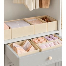 Esmana Living 6'lı Krem - Çekmece Dolap Içi Düzenleyici Kutu