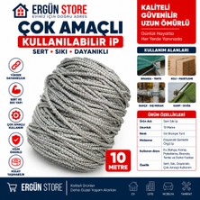Ergün Store 10 Metre Çok Amaçlı Halat Çadır Branda Tente Yük Bağlama Gerdirme Ipi Sert Yapı Kopmaz
