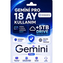 Epinline Google Gemini Pro 18 Ay Kişisel Hesaba Tanımlama 5 Tb Depolama (Grup Daveti Değildir)