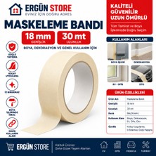 Ergün Store Maskeleme Boya Bandı 18 mm Kağıt Bant (1 Adet)