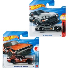 2 Araç Set - Hot Wheels Nissan Skyline 2000 Gt-R - Turuncu & Hot Wheels '82 Toyota Supra - Gri (1/64) JJJ50 - JJK28