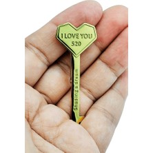 BB Bi Butik Shop Kalp Anahtar Tasarım “ı Love You 520” Broş