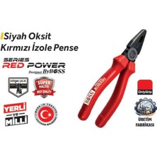 Boss 180 mm Siyah (85606) Oksit Pense Kırmızı Izole 6 Adet