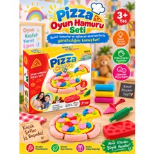Toha Pizza Seti Oyun Hamuru 150 gr 🍕 3 Renk 3 Parça Eğitici Çocuk Oyun Hamuru Seti 3+ Yaş