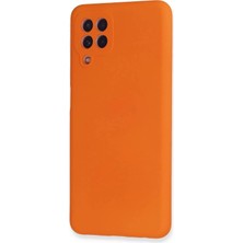 Mey Ithalat®  Samsung Galaxy A22 Kılıf Nano Içi Kadife Silikon - Turuncu