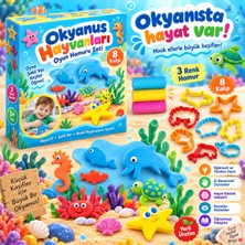 Toha Okyanus Hayvanları Oyun Hamuru Seti 🐬 8 Kalıp 3 Renk Hamur Eğitici Yaratıcı Çocuk Aktivite Seti 3+ Yaş