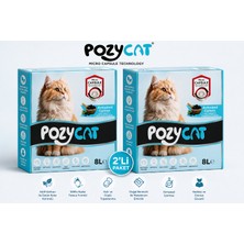 Pozycat Micro Capsule Technology Karbonlu Akıllı Kedi Kumu 8 Lt 2 Adet
