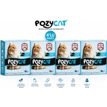 Pozycat Micro Capsule Technology Karbonlu Akıllı Kedi Kumu 8 Lt 4 Adet