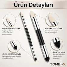 Tombi-X Pastel Dağıtıcı Gölgelendirme Kalemi 2 Li 1 Paket Sünger Keçe Eskiz Karakalem Kaynaştırma Kalemi