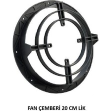 Universal Fan Çemberi Plastik 20 cm (Siyah)