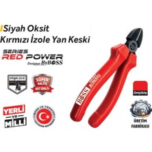 Boss 160 mm Siyah (85613) Oksit Yan Keski Kırmızı Izole 6 Adet