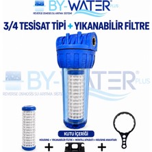 By Water Plus Daire Bina Yazlık Su Sayaç Girişi Yıkanabilir Filtreli Su Arıtma Kabı