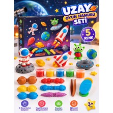 Toha Uzay Oyun Hamuru Seti 5 Renk 9 Parça 3D Kalıplı Eğitici Çocuk Oyun Hamuru 🚀🪐