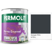 Permolit Enamel Sentetik Yağlı Boya Antrasit Gri 0.75 Lt.