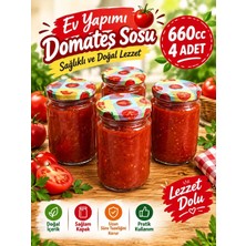 Evim 365 Desen Kapaklı 660CC Cam Konserve Kavanoz 4'lü