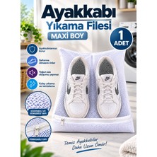 Cina Max Ayakkabı Yıkama Filesi 38X38 cm Fermuarlı Maxi Boy Ayakkabı Koruma Torbası 1 Adet Yıkama Filesi