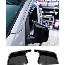 Otokap Universal Peugeot Bipper 2008-2022 Uyumlu Piano Black Batman Yarasa Ayna Kapağı Sağ Sol Takım 2 Parça