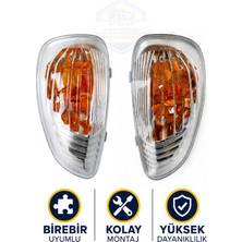 Otokap Universal Renault Master 3 Uyumlu Sarı Duylu Dikiz Ayna Sinyali Sağ Sol Takım Ayna Sinyal Lambası