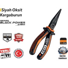 Boss 160 mm Siyah (85616) Oksit Kargaburun 6 Adet