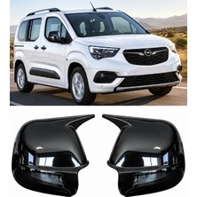 Otokap Universal Opel Combo 2019 ve Sonrası Uyumlu Piano Black Batman Yarasa Ayna Kapağı Sağ Sol Takım 2 Parça