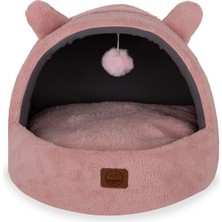 Jungolica Pet Products Jungolica Tom Kedi Yatağı Pembe 40X50 Cm, Ultra Yumuşak Peluş, Çıkarılabilir Çift Taraflı Minder, Üs