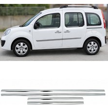 Otokap Universal Renault Kangoo 2008 ve Üzeri Uyumlu Paslanmaz Krom Cam Çitası 4 Parça Cam Altı Çita Seti