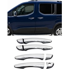 Otokap Universal Opel Combo 2019 ve Üzeri Uyumlu Krom Kapı Kolu Abs Nikelaj 8 Parça Takım