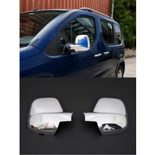 Otokap Universal Peugeot Partner Tepee 2012-2018 Uyumlu Krom Ayna Kapağı Abs Nikelaj Sağ Sol 2 Parça Takım