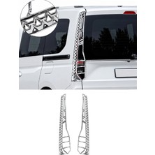 Otokap Universal Volkswagen Caddy 2021 ve Üzeri Uyumlu Krom Stop Çerçevesi Abs Sağ Sol Arka Stop Lamba Kaplaması