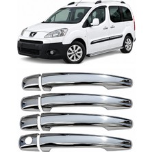 Otokap Universal Peugeot Partner Tepee 2008-2018 Uyumlu Krom Kapı Kolu Abs Nikelaj 8 Parça Takım