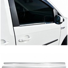 Otokap Universal Volkswagen Caddy 2015-2020 Uyumlu Paslanmaz Krom Cam Çitası 2 Parça Cam Altı Çita Seti