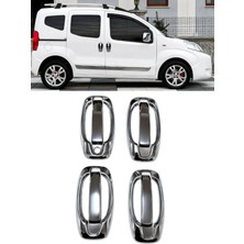 Otokap Universal Fiat Fiorino 2007-2024 Uyumlu Krom Kapı Kolu Abs Nikelaj 4 Kapı 8 Parça Takım
