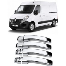 Otokap Universal Renault Master 2010 Ve Üzeri Uyumlu Krom Kapı Kolu Abs Nikelaj 4 Kapı Çift Delik Takım