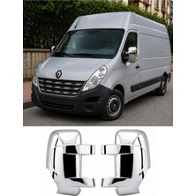 Otokap Universal Renault Master 2010-2024 Uyumlu Krom Ayna Kapağı Abs Nikelaj Sağ Sol 2 Parça Takım