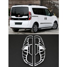 Otokap Universal Fiat Doblo 2 2015-2021 Uyumlu Krom Stop Çerçevesi Abs Sağ Sol Arka Stop Lamba Kaplaması