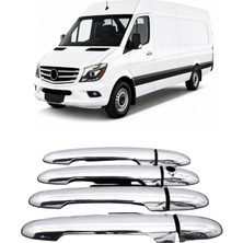 Otokap Universal Mercedes Sprinter 2018 ve Sonrası Uyumlu W-907 Krom Kapı Kolu Abs Nikelaj 4 Kapı Tek Delik Takım