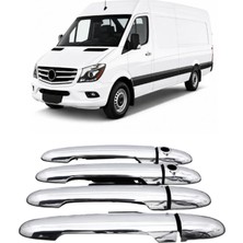 Otokap Universal Mercedes Sprinter 2006-2018 Uyumlu W-906 Krom Kapı Kolu Abs Nikelaj 4 Kapı Çift Delik Takım