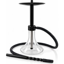 Han Tobacco Vento Black 45 cm Metal Nargile Takımı Çelik Iç Boru Marpuç ve Marpuç Başlığı Dahil