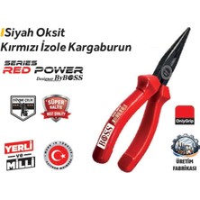 Boss 160 mm Siyah (85618) Oksit Kargaburun Kırmızı Izole 6 Adet