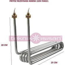 Universal Rezistans Fritöz 4000W 25*28 cm Bükümlü 8,5mm 220V (R4021)