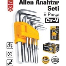 İbtaş SGS1060 - 9 Parça Hex Düz Allen Anahtar Seti