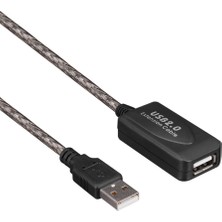 Temiz Pazar PM-4952 30 Metre Şeffaf Korumalı USB 2.0 Uzatma Kablosu